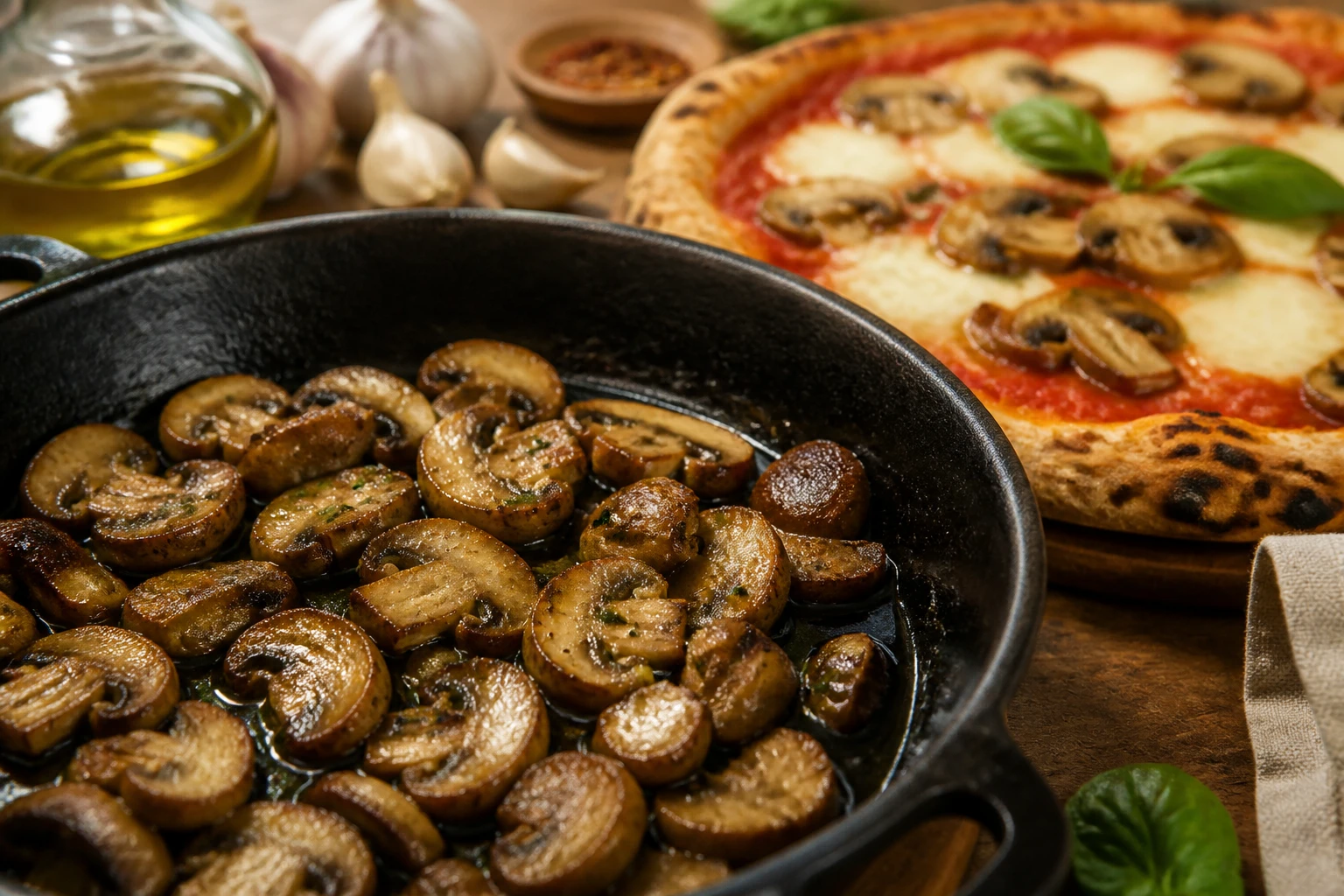 Faut-il cuire les champignons pour une pizza ? La réponse